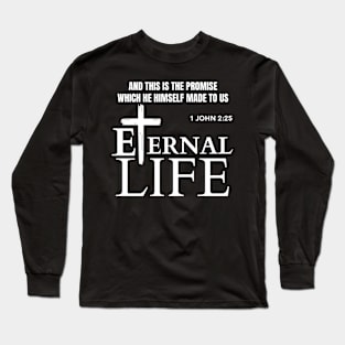 Jesus Christ Christian Catholic Cross - Bible Verse Verses  Eternal Life - Christian T-Shirts T Shirt Hoodies Mugs Wall Art Christmas Gifts Store Long Sleeve T-Shirt